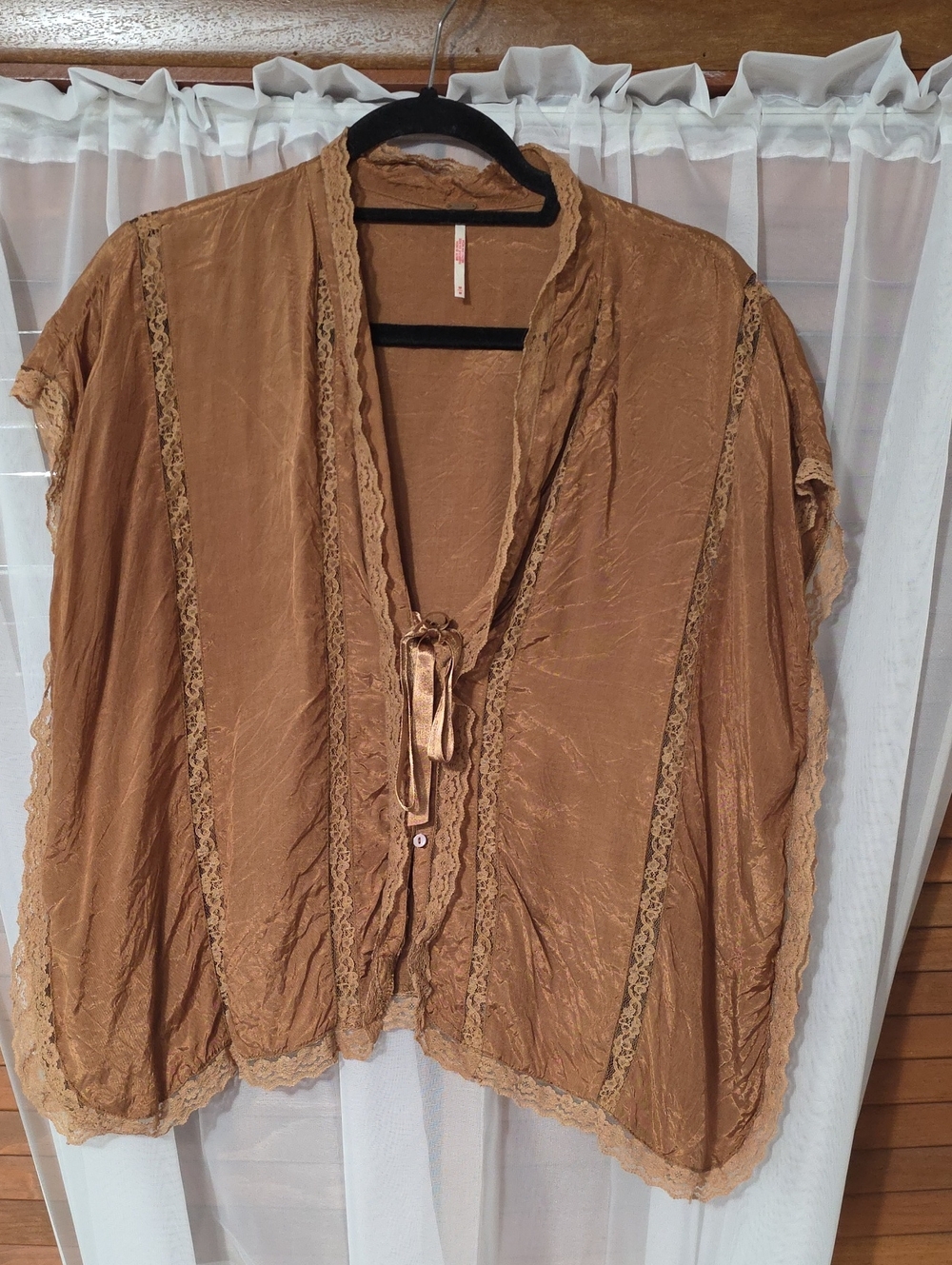 Free People Marigold Shine Lace Top